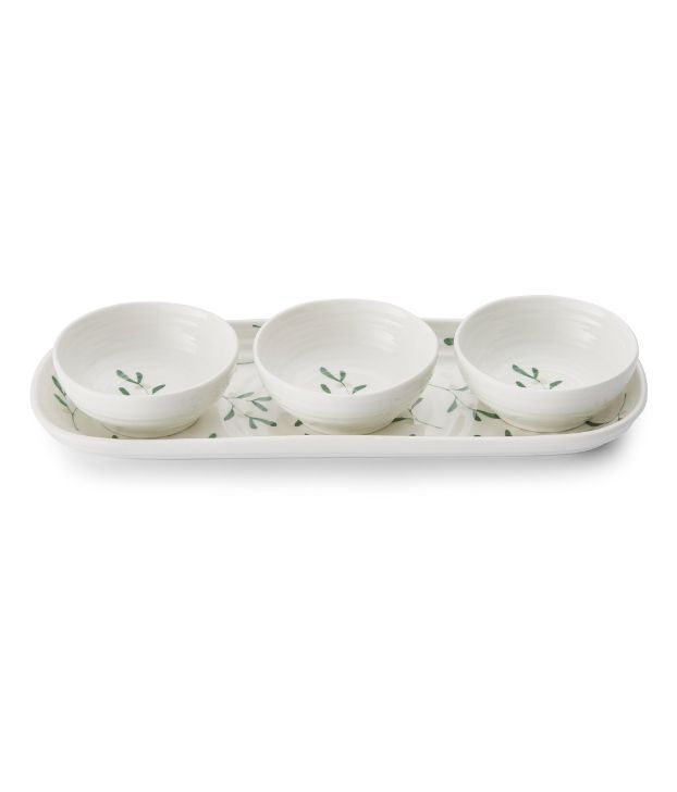 Sophie Conran Mistletoe 3 Piece Bowl & Tray Set